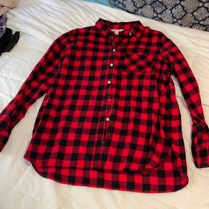 Buffalo plaid button down shirt. Size XL tall
